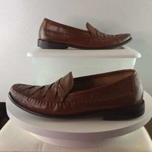 Brass Boot brown leather loafers with leather inside lining